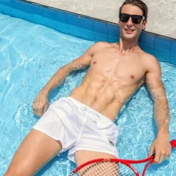 Men's Swim Trunks Swim Shorts Quick Dry Lightweight Board Shorts Bathing Suit with Pockets Mesh Lining Drawstring Swimming Surfing Beach Water Sports Solid Colored Summer