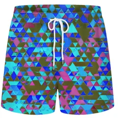 Men's Swim Trunks Swim Shorts Quick Dry Board Shorts Bathing Suit Drawstring with Pockets Swimming Surfing Beach Water Sports Printed Summer Spring
