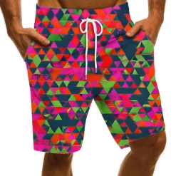 Men's Swim Trunks Swim Shorts Quick Dry Board Shorts Bathing Suit Drawstring with Pockets Swimming Surfing Beach Water Sports Printed Summer Spring