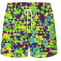 Men's Swim Trunks Swim Shorts Quick Dry Board Shorts Bathing Suit Drawstring with Pockets Swimming Surfing Beach Water Sports Printed Summer Spring
