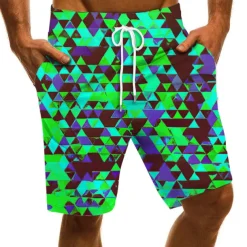 Men's Swim Trunks Swim Shorts Quick Dry Board Shorts Bathing Suit Drawstring with Pockets Swimming Surfing Beach Water Sports Printed Summer Spring