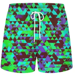 Men's Swim Trunks Swim Shorts Quick Dry Board Shorts Bathing Suit Drawstring with Pockets Swimming Surfing Beach Water Sports Printed Summer Spring
