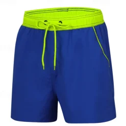 Men's Swim Trunks Swim Shorts Board Shorts Bottoms Drawstring with Pockets Swimming Surfing Beach Water Sports Patchwork Solid Colored Summer Spring