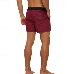 Men's Swim Trunks Swim Shorts Board Shorts Bottoms Drawstring with Pockets Swimming Surfing Beach Water Sports Patchwork Solid Colored Summer Spring