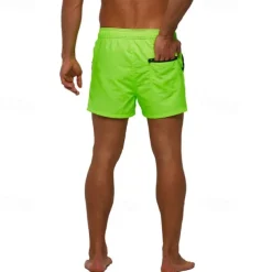 Men's Swim Trunks Swim Shorts Board Shorts Bottoms Drawstring with Pockets Swimming Surfing Beach Water Sports Patchwork Solid Colored Summer Spring