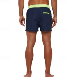 Men's Swim Trunks Swim Shorts Board Shorts Bottoms Drawstring with Pockets Swimming Surfing Beach Water Sports Patchwork Solid Colored Summer Spring