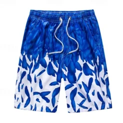 Men's Swim Trunks Swim Shorts Board Shorts Bathing Suit Drawstring with Pockets Swimming Surfing Beach Water Sports Tropical Summer Spring