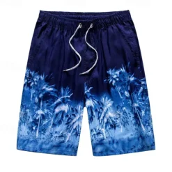 Men's Swim Trunks Swim Shorts Board Shorts Bathing Suit Drawstring with Pockets Swimming Surfing Beach Water Sports Tropical Summer Spring