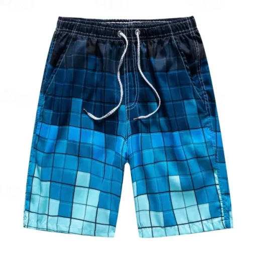Men's Swim Trunks Swim Shorts Board Shorts Bathing Suit Drawstring with Pockets Swimming Surfing Beach Water Sports Tropical Summer Spring