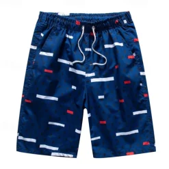 Men's Swim Trunks Swim Shorts Board Shorts Bathing Suit Drawstring with Pockets Swimming Surfing Beach Water Sports Tropical Summer Spring