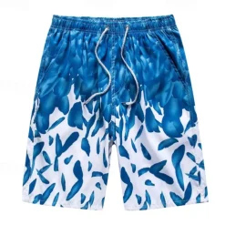 Men's Swim Trunks Swim Shorts Board Shorts Bathing Suit Drawstring with Pockets Swimming Surfing Beach Water Sports Tropical Summer Spring