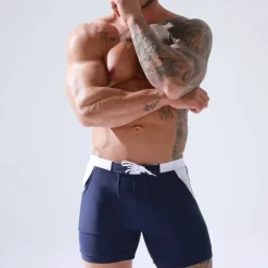 Men's Swim Trunks Swim Shorts Board Shorts Bathing Suit Drawstring Mesh Lining with Pockets Swimming Surfing Beach Water Sports Solid Colored Summer