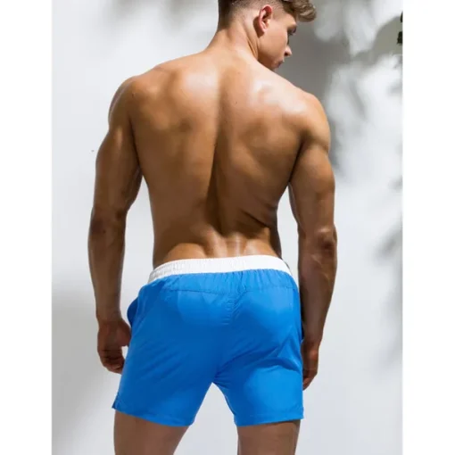 Men's Swim Trunks Swim Shorts Board Shorts Bathing Suit Drawstring Mesh Lining with Pockets Swimming Surfing Beach Water Sports Solid Colored Summer