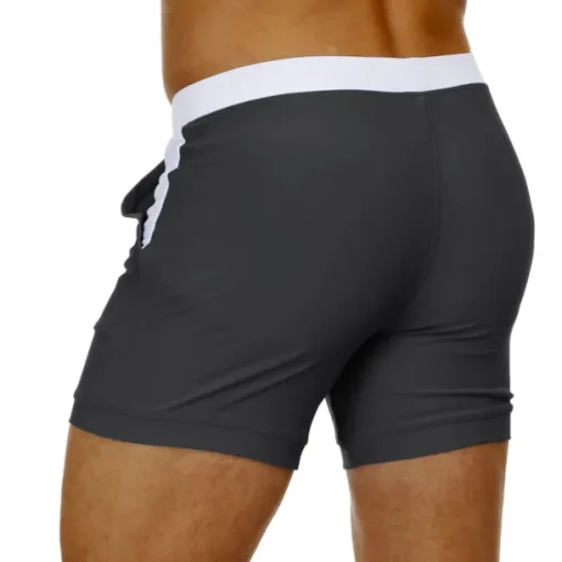Men's Swim Trunks Swim Shorts Board Shorts Bathing Suit Drawstring Mesh Lining with Pockets Swimming Surfing Beach Water Sports Solid Colored Summer