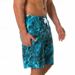 Men's Swim Trunks Swim Shorts Board Shorts Pocket Drawstring Elastic Waistband Shorts Outdoor Sports & Outdoor Beach Fall Quick Dry Lightweight Soft Swimming Surfing Beach Tailored Fit Sportswear