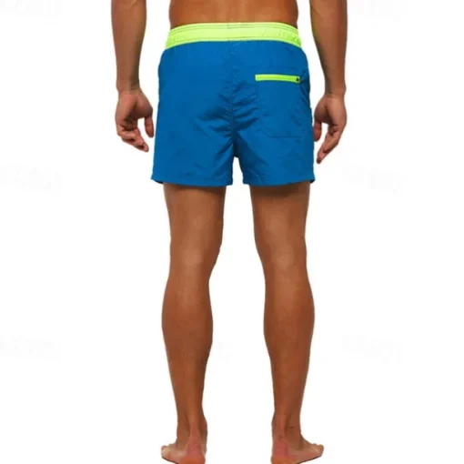 Men's Swim Trunks Swim Shorts Board Shorts Bottoms Drawstring with Pockets Swimming Surfing Beach Water Sports Patchwork Solid Colored Summer Spring