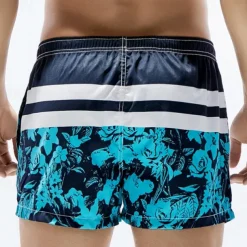 Men's Swim Trunks Swim Shorts Quick Dry Lightweight Board Shorts Bathing Suit with Pockets Drawstring Swimming Surfing Beach Water Sports Stripes Summer