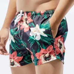 Men's Swim Trunks Swim Shorts Quick Dry Lightweight Board Shorts Bathing Suit with Pockets Drawstring Swimming Surfing Beach Water Sports Stripes Summer