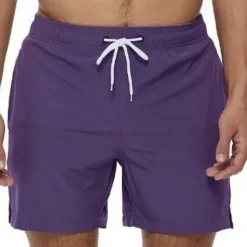 Men's Swim Trunks Swim Shorts Board Shorts Bathing Suit Drawstring with Pockets Swimming Surfing Beach Water Sports Solid Colored Summer Spring