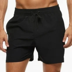 Men's Swim Trunks Swim Shorts Board Shorts Bathing Suit Drawstring with Pockets Swimming Surfing Beach Water Sports Solid Colored Summer Spring