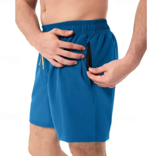Men's Swim Trunks Swim Shorts Board Shorts Bottoms Drawstring with Pockets Swimming Surfing Beach Water Sports Solid Colored Summer Spring