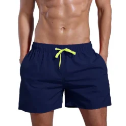 Men's Swim Trunks Swim Shorts Quick Dry Board Shorts Bottoms Mesh Lining with Pockets Drawstring Swimming Surfing Beach Water Sports Solid Colored Summer / Stretchy