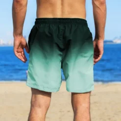 Men's Swim Trunks Swim Shorts Board Shorts Bathing Suit Drawstring with Pockets Swimming Surfing Beach Water Sports Gradient Summer Spring