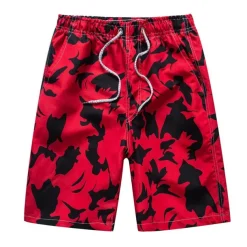 Men's Swim Trunks Swim Shorts Quick Dry Lightweight Board Shorts Bathing Suit with Pockets Drawstring Swimming Surfing Water Sports Printed Summer