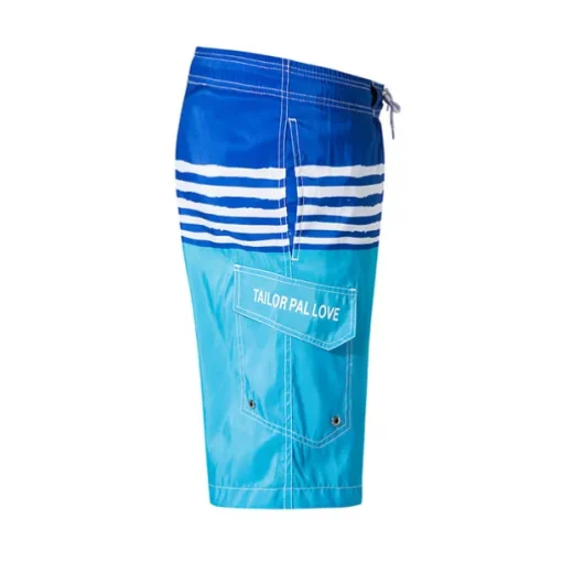 Men's Swim Trunks Swim Shorts Quick Dry Lightweight Board Shorts Bathing Suit with Pockets Mesh Lining Drawstring Swimming Surfing Water Sports Stripes