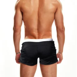 Men's Swim Trunks Swim Shorts Board Shorts Drawstring with Mesh lining Mesh Lining Solid Color Quick Dry Breathable Short Beach Swimming Pool Bathing Sports Fashion Black Red Micro-elastic