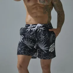 Men's Swim Trunks Swim Shorts Quick Dry Lightweight Board Shorts Bathing Suit with Pockets Mesh Lining Drawstring Swimming Surfing Beach Water Sports Printed Summer