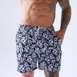 Men's Swim Trunks Swim Shorts Quick Dry Lightweight Board Shorts Bathing Suit with Pockets Mesh Lining Drawstring Swimming Surfing Beach Water Sports Printed Summer