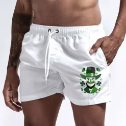 Men's Swim Trunks Swim Shorts Board Shorts Bathing Suit Drawstring Mesh Lining with Pockets Swimming Surfing Beach Water Sports Printed Summer Spring