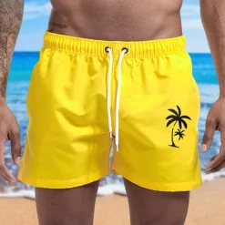 Men's Swim Trunks Swim Shorts Board Shorts Bathing Suit Drawstring Mesh Lining with Pockets Swimming Surfing Beach Water Sports Printed Summer Spring