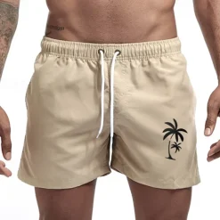 Men's Swim Trunks Swim Shorts Board Shorts Bathing Suit Drawstring Mesh Lining with Pockets Swimming Surfing Beach Water Sports Printed Summer Spring