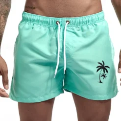 Men's Swim Trunks Swim Shorts Board Shorts Bathing Suit Drawstring Mesh Lining with Pockets Swimming Surfing Beach Water Sports Printed Summer Spring