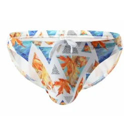 Men's Swimwear Swim Briefs Swim Thong Drawstring Trees / Leaves Flower / Plants Breathable Soft Simple Yellow Pink