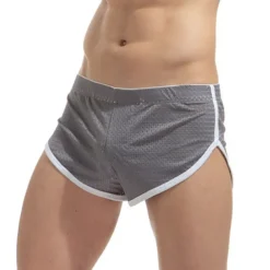 Men's Swimwear Swim Shorts Swim Briefs Mesh Shorts Plain Comfort Breathable Running Swimming Pool Sports Black White