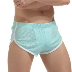 Men's Swimwear Swim Shorts Swim Briefs Mesh Shorts Plain Comfort Breathable Running Swimming Pool Sports Black White