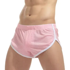 Men's Swimwear Swim Shorts Swim Briefs Mesh Shorts Plain Comfort Breathable Running Swimming Pool Sports Black White