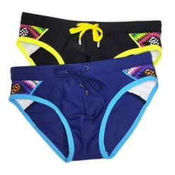 Men's Swimwear Swim Shorts Shorts Swim Briefs Print Print Comfort Breathable Outdoor Daily Going out Sports Hawaiian Black Blue