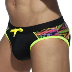 Men's Swimwear Swim Shorts Shorts Swim Briefs Print Print Comfort Breathable Outdoor Daily Going out Sports Hawaiian Black Blue