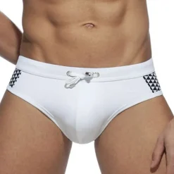 Men's Swimwear Swim Shorts Shorts Swim Briefs Print Geometry Comfort Breathable Outdoor Daily Going out Sports Hawaiian Black White