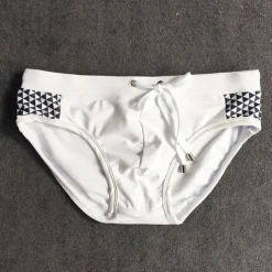 Men's Swimwear Swim Shorts Shorts Swim Briefs Print Geometry Comfort Breathable Outdoor Daily Going out Sports Hawaiian Black White