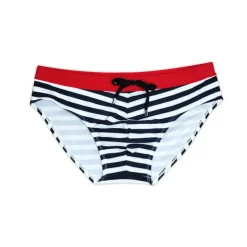 Men's Swimwear Swim Shorts Shorts Swim Briefs Print Stripe Comfort Breathable Outdoor Daily Going out Sports Hawaiian Black Red