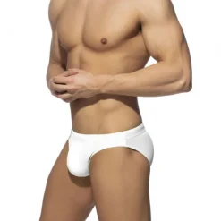 Men's Swimwear Swim Shorts Shorts Swim Briefs with Pad Plain Comfort Breathable Outdoor Daily Going out Fashion Casual Black White