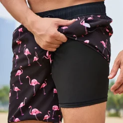 Men's Swimwear Swim Shorts Swim Trunks Plain Comfort Breathable Outdoor Daily Going out Fashion Casual Azure Black