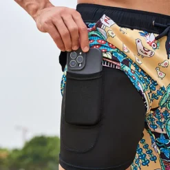 Men's Swimwear Swim Shorts Swim Trunks Plain Comfort Breathable Outdoor Daily Going out Fashion Casual Azure Black