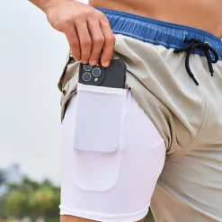 Men's Swimwear Swim Shorts Swim Trunks Plain Comfort Breathable Outdoor Daily Going out Fashion Casual Azure Black