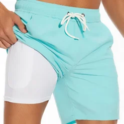 Men's Swimwear Swim Shorts Swim Trunks Plain Comfort Breathable Outdoor Daily Going out Fashion Casual Azure Black